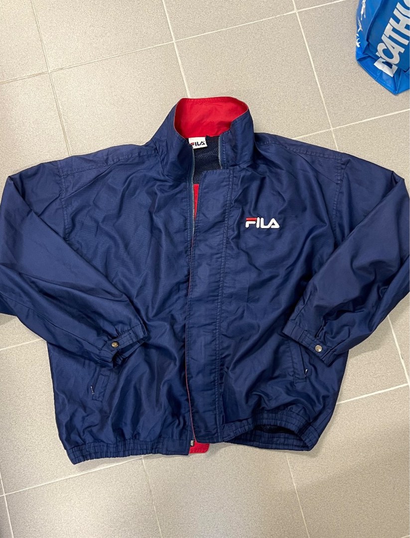 Vintage Fila Oversized Windbreaker Jacket Men s Fashion Coats Jackets and Outerwear on Carousell