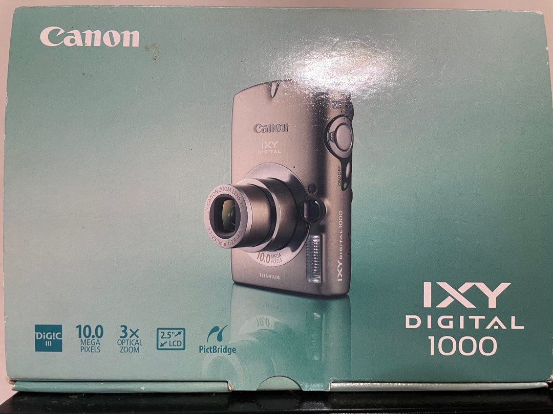 Vintage rare Titanium Canon ixy digital 1000, Photography, Cameras