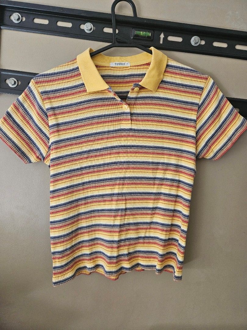 Vintage Stripe polo shirt (Category: Blouses) located in Cainta. Submitted by SirDinky (Listing ID 1309196803, Image 1). Description: bosini brand striped polo shirt small 16w by 20l.