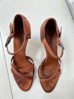 Vintage YSL Tan Leather Heels