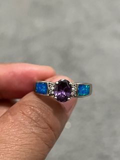 Viva sterling silver Amethyst and Blue 925 Sterling Silver