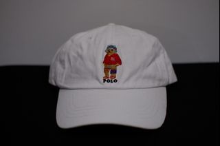 White Polo Bear dad cap/hat by Polo Ralph Lauren