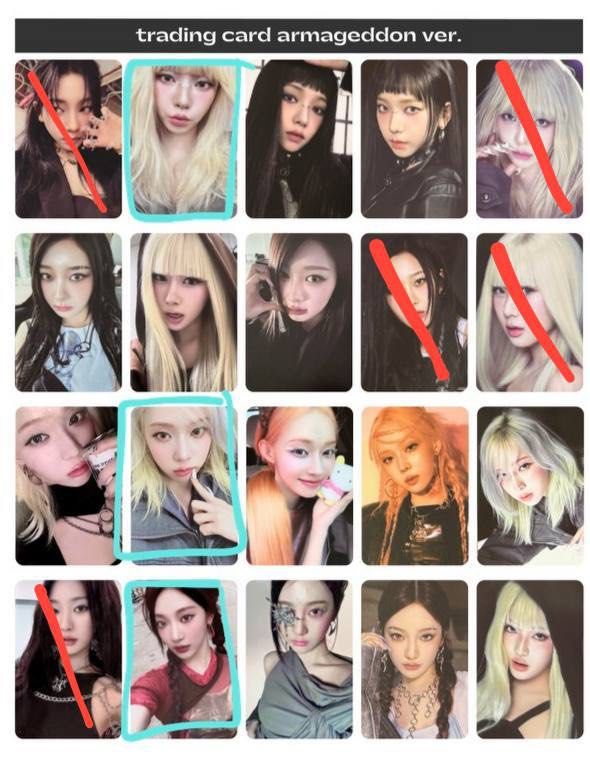 wtt] aespa mystery circle popup armageddon ver trading card pcs