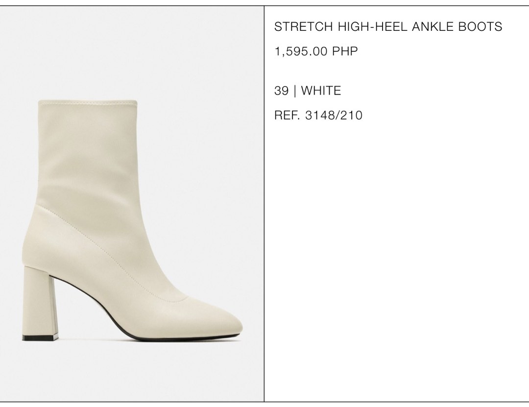 zara high heel ankle boots