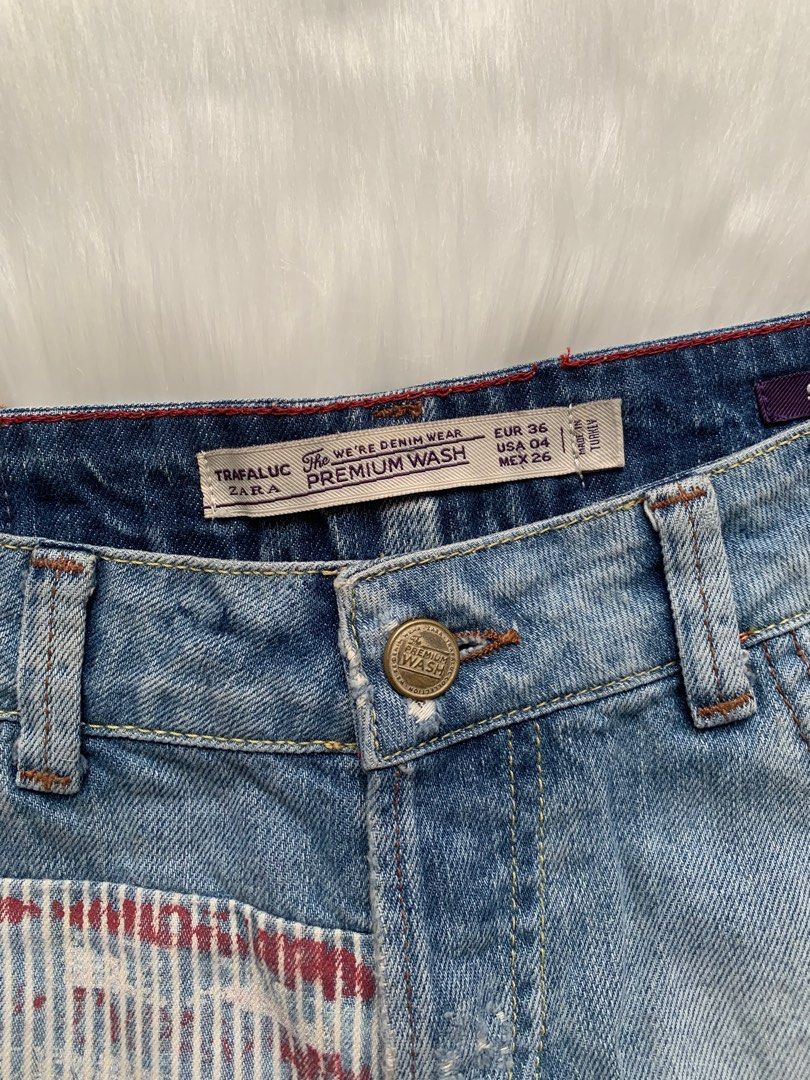 Zara Trafaluc Denim Shorts (Category: Shorts) located in Las Pinas. Submitted by jemdeclutters (Listing ID 1309252697, Image 3). Description: ✨ 36 (EUR) 4 (US) on tag, fits XS-S Measurements (in inches) ✨ Width: 15” ✨ Length: 9”.