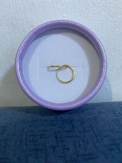 10mm Diacut Loop Earrings in 18Karat Saudi Gold