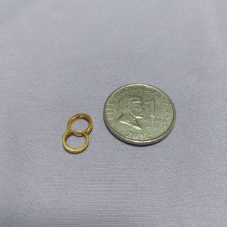 18K Saudi Gold Baby Loop Earrings