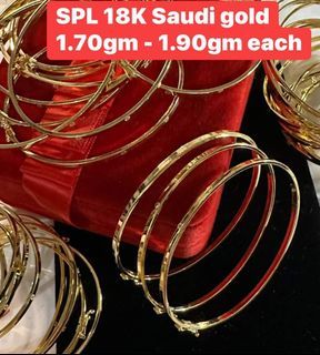 18K Saudi Gold lightweight bangle