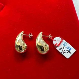 18k yg sd gold teardrop earrings