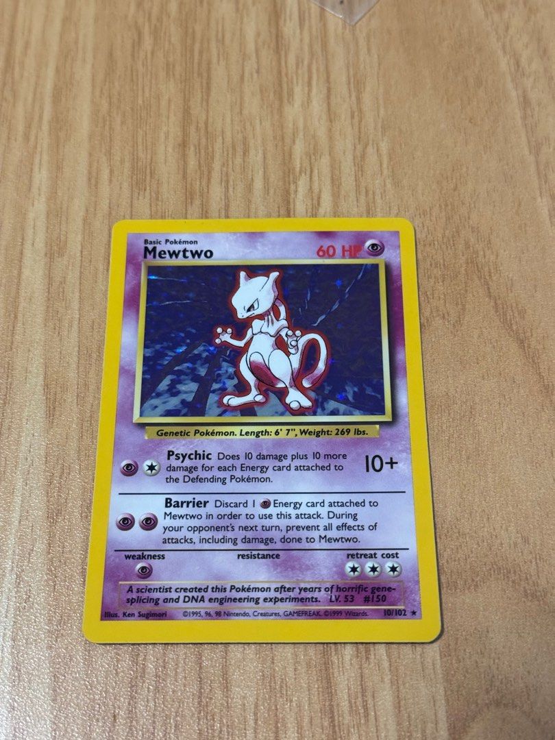 1999 Pokmon Mewtwo Holo 10/102 Rare, Hobbies & Toys, Toys & Games on  Carousell