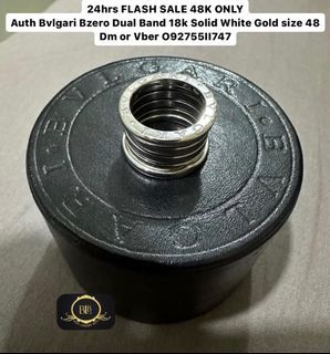24hrs FLASH SALE Authentic Bvlgari 18k Solid Gold Bzero B.zero Dualband Ring mens womens