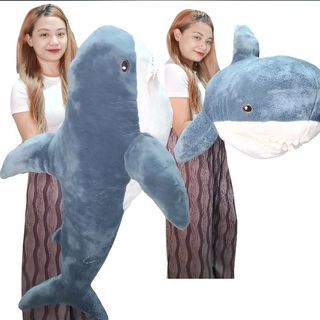 98cm blue realistic shark fish stuffedtoys