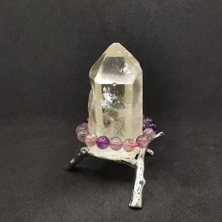 透體白水晶能量柱/原石原礦能量大,帶大彩虹(送圖中鐵架底座,送即止)64238204212481110