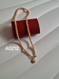 順豐包郵 (編號:A0212) 5mm 天然 無核珍珠頸鏈 14K包金扣freshwater pearl necklace  (real pearl)64208540962947110