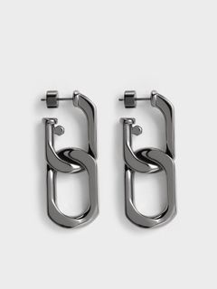 [包順豐] Charles & Keith Gabine 鍊條耳墜 耳環 - 黑色64219291834497110