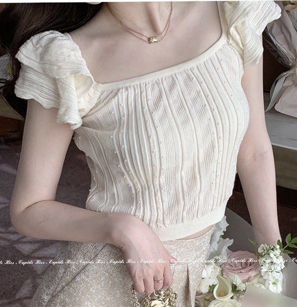 EXCLUSIVE 2 Way Weaved Braided Cable Knit Off Shoulder Sleeve Top