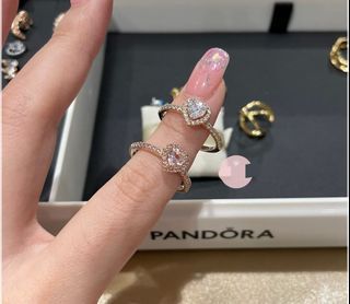 - PANDORA Elevated Rosegold Clear Stone/ Pink Stone -900 Each