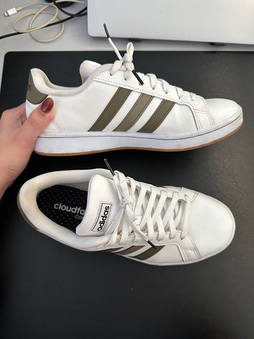 ADIDAS Neo Grand Court White Army Green
