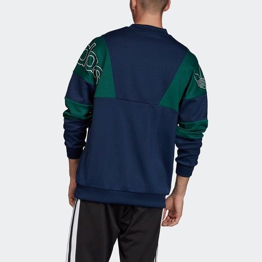 adidas originals Colorblock Casual Sports Round Neck Pullover Navy Blue FK1971 Sweater Men s Fashion Tops Sets Hoodies on Carousell