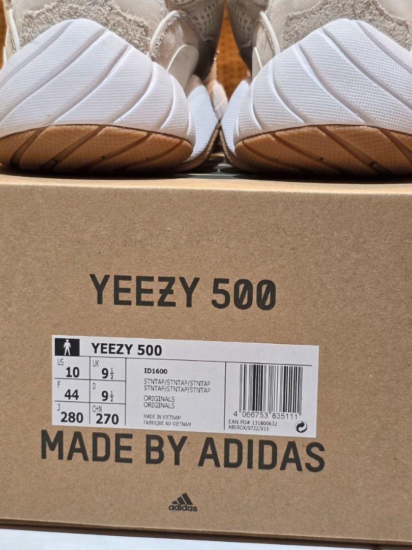 Yeezy 500 blush box label cheap