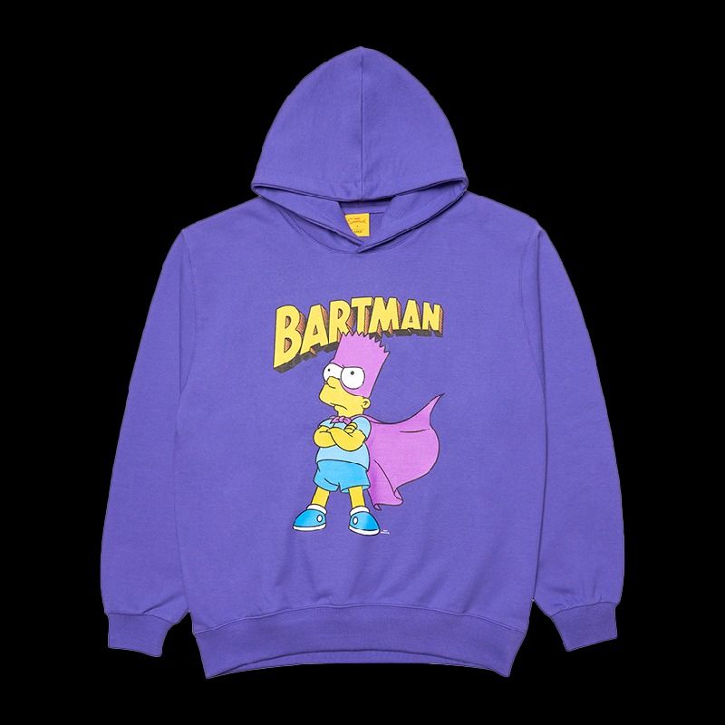 ADLV x Simpsons Bart Man Hoodie Purple Men s Fashion Coats Jackets and Outerwear on Carousell