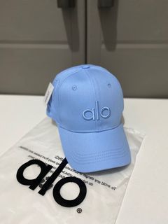Alo Yoga Off-Duty Triple Light Blue Structured Velcro Embroidery Cap