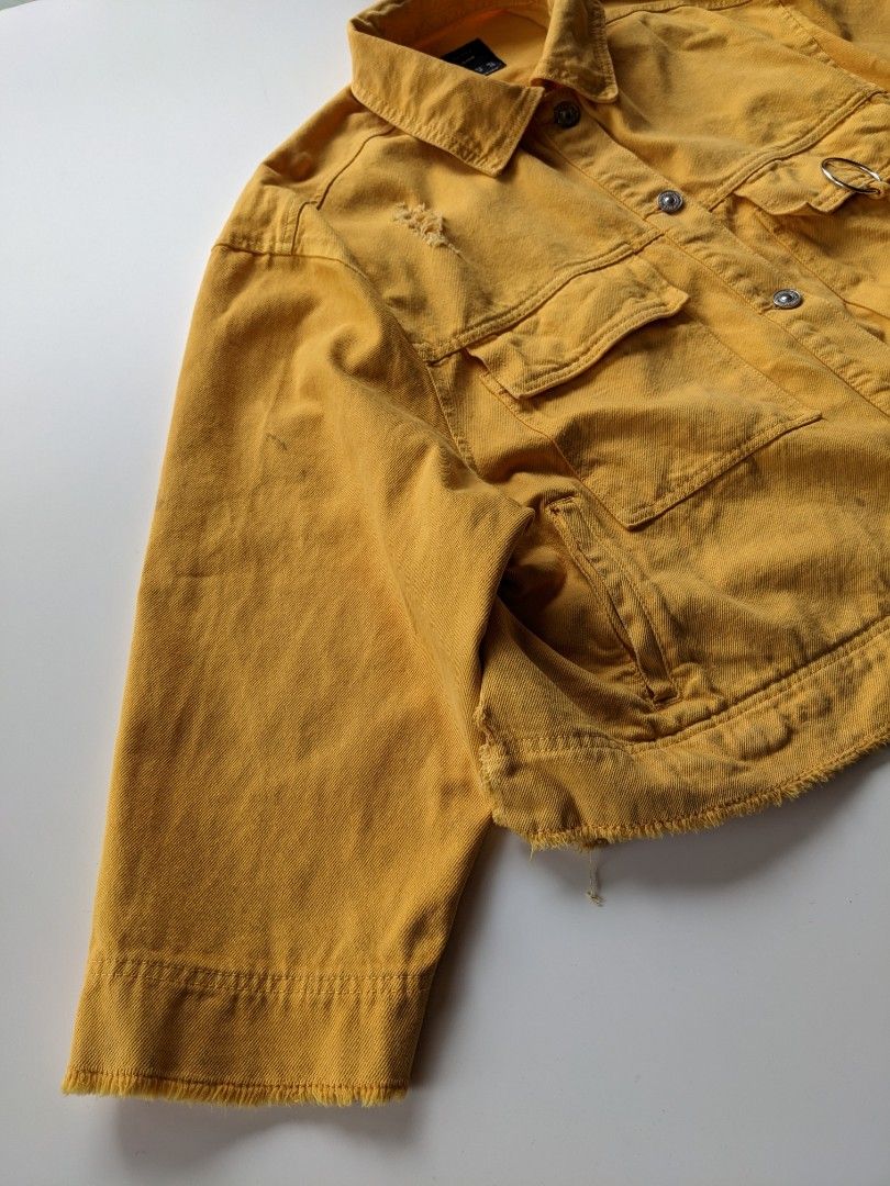 Bershka oversize distressed denim jacket