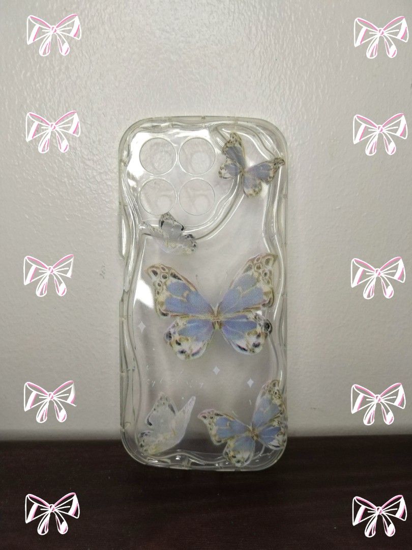 Blue Butterfly Case Honor X8A (Category: Cases & Sleeves) located in Mandaluyong City. Submitted by calliesloves (Listing ID 1309429779, Image 1). Description: × HONOR X8A Case × Blue Butterfly Design × Has Never Been Used Before.
