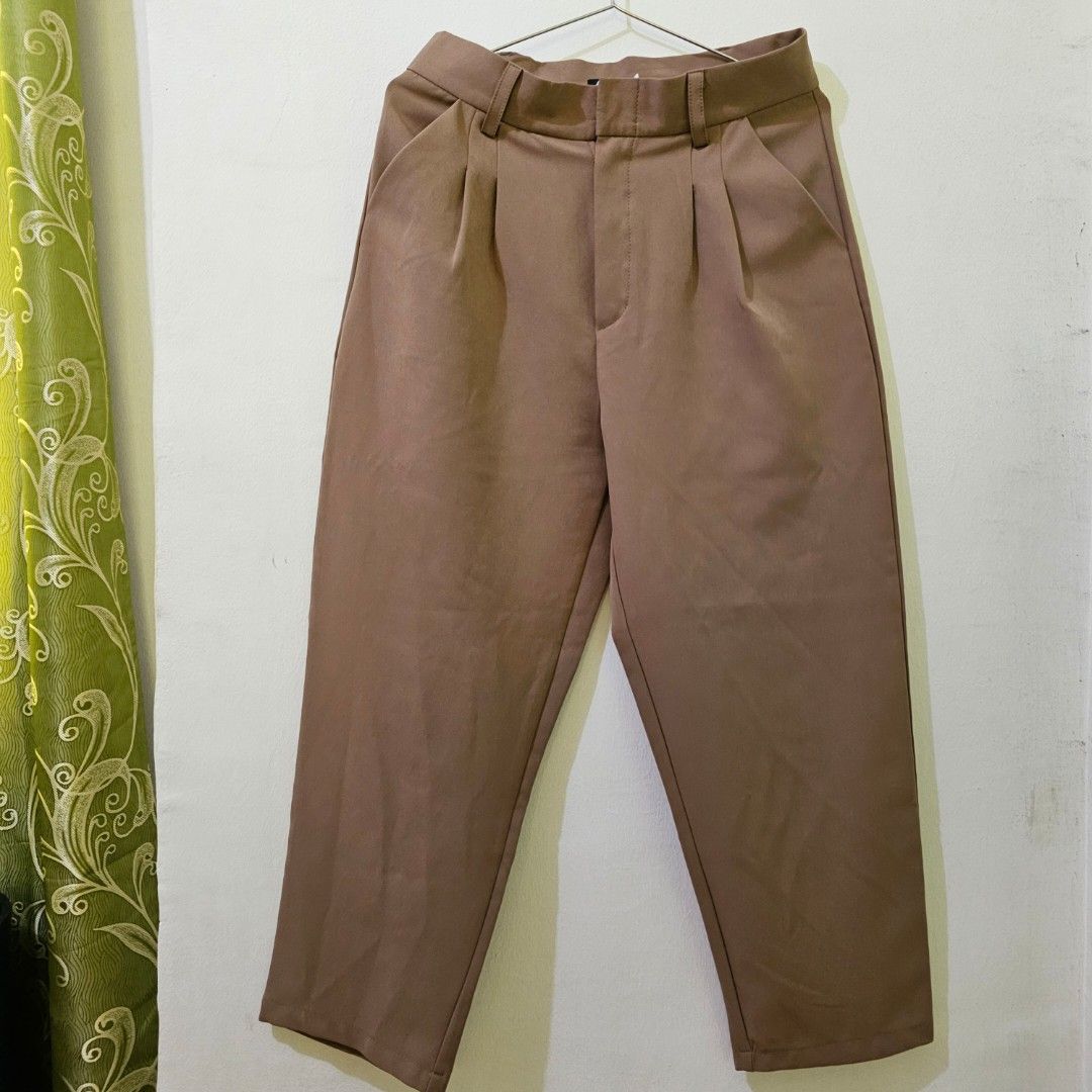 Brown/Latte High Waist Trouser (Category: Other Bottoms) located in Cavite. Submitted by jmstuff__ (Listing ID 1309394946, Image 1). Description: READ ‼️‼️ Brand: Highfivedenims (from 🟠 app) Size: Large - best fit to 28-29inches Other Details 👉 originally P680 👉 rarely used 👉 please refer to last pic for "when worn" pic.