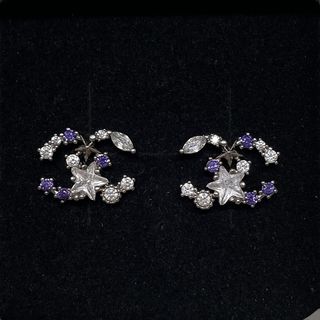 CC純銀耳環 |閃石 銀色 紫色64244114423809110