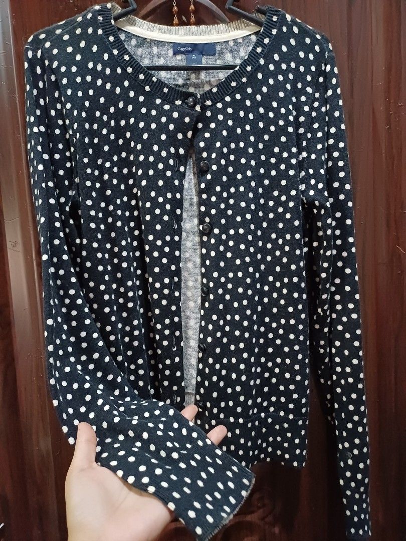 Childrenswear Polkadot Cardigan Babies Kids Babies Kids Fashion on Carousell