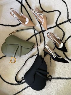 CHRISTIAN DIOR Saddle and Slingback Sandals 💕 Authentic Dior