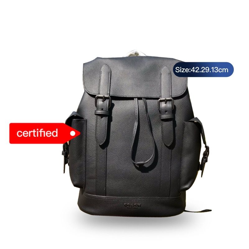 coach backpack men hud || Outlet Hudson Black  FASHION MYST covered magnetic snap closures durable microfiber lining and spacer mesh backing. NWT Coach MEN'S Hudson Backpack