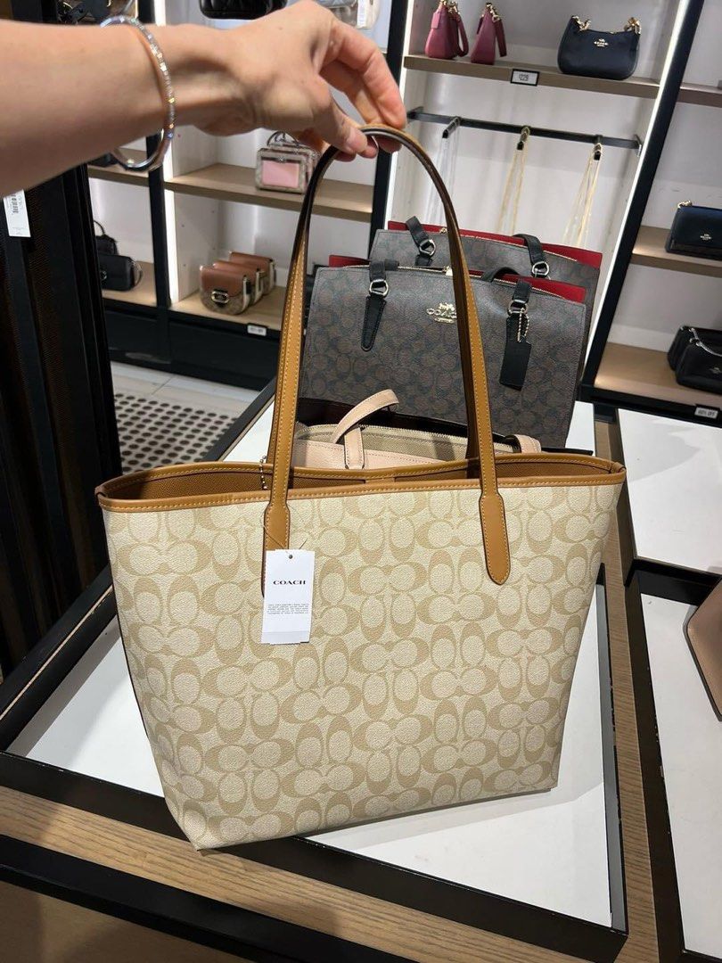 Coach market tote light saddle hot sale