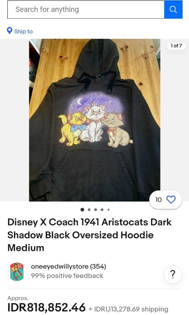Disney x coach aristocats oversized hoodie new arrivals