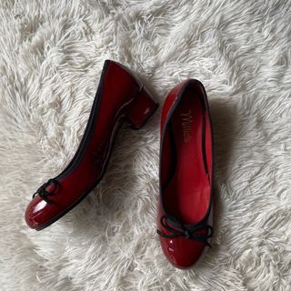 Cute Coquette Red Patent Leather Sandals