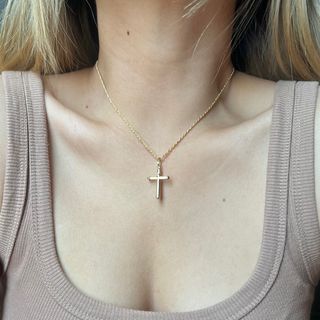 Cross Pendant with Rope Chain Necklace
