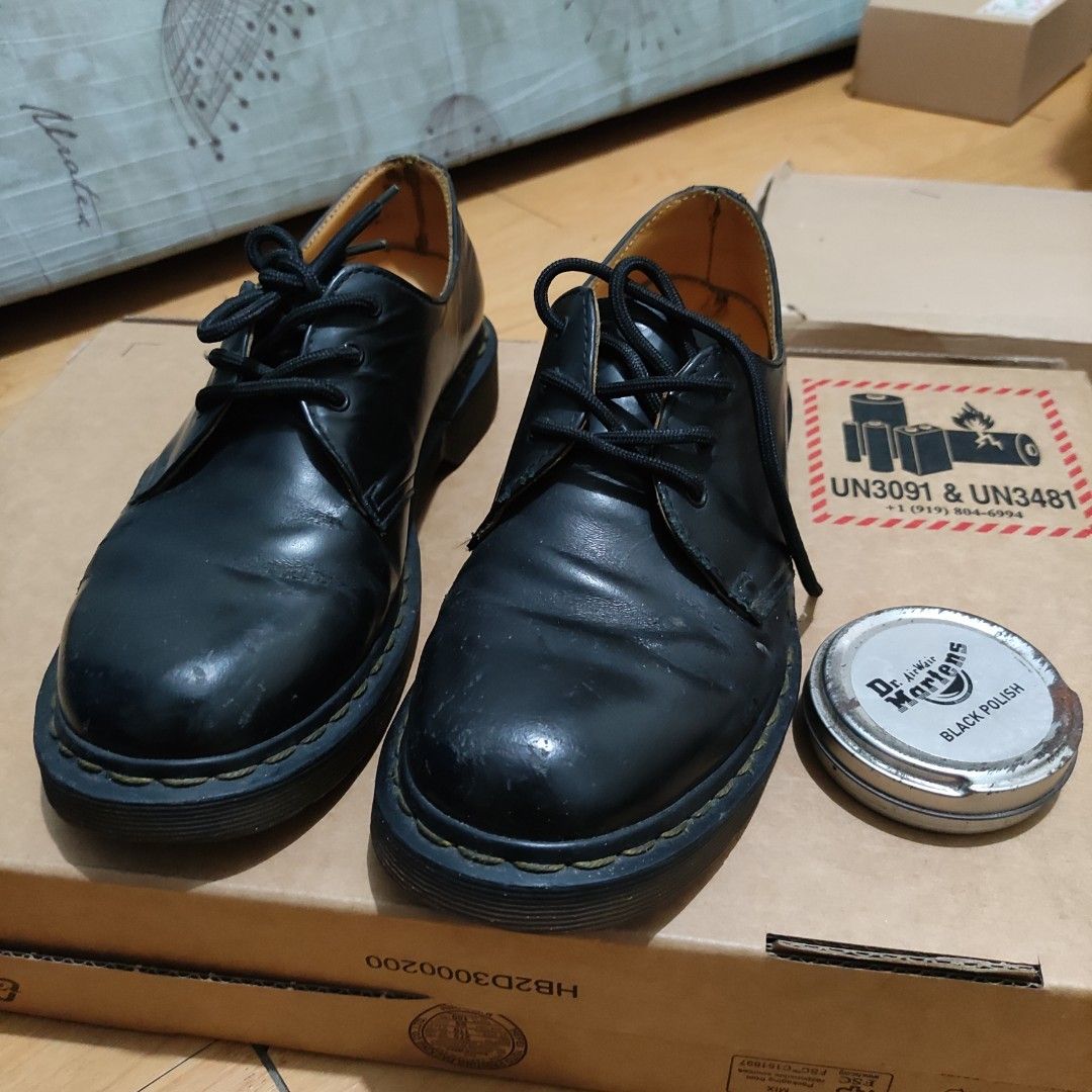 Dr. Martens Shoes Black Low Cut with free black polish