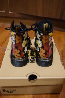 Dr Martens Toddler 1460 Floral Mash Up Leather Lace Up Boots (size UK 11)