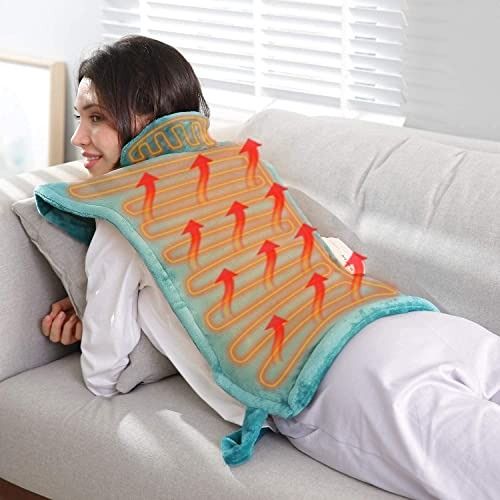 Electric Heating pad for Back Neck and Shoulders Warm Relax Heat Pads Fast Heating Hot Therapy Wrap with 5 Levels Temperature Settings Overheating Protection Auto Shut Off 60x90cm 8670 Health Nutritio...