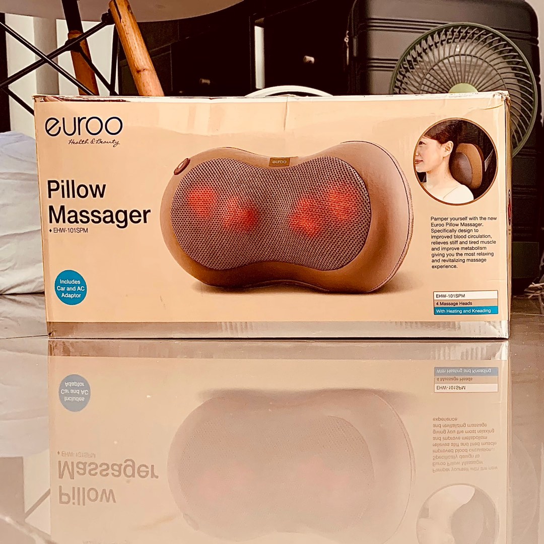 EUROO NECK AND BACK PILLOW MASSAGER Health Nutrition Massage Devices on Carousell