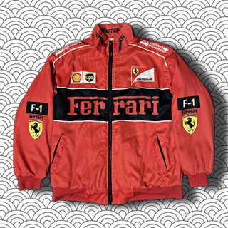 Ferrari F1 Racing Jacket For  Retro Motor  Zipper Cotton