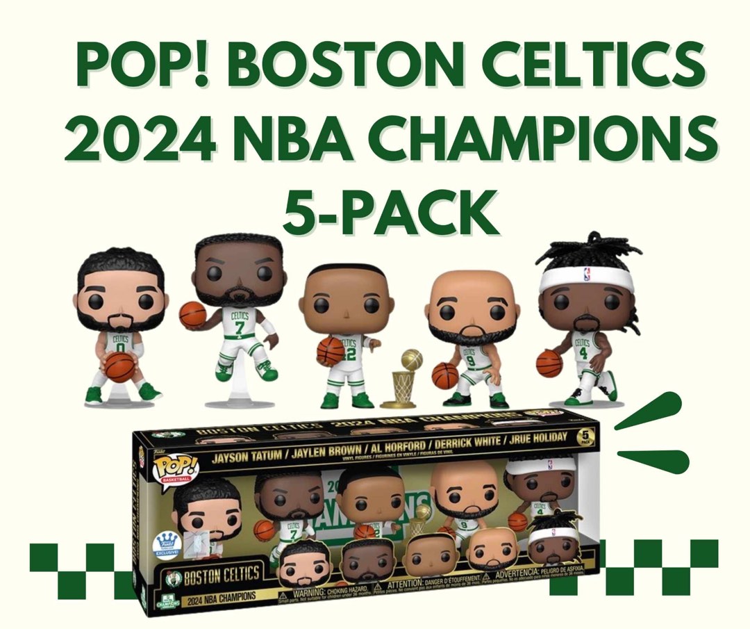 Funko POP! Boston Celtics 2024 NBA CHAMPIONS 5PACK, Hobbies & Toys