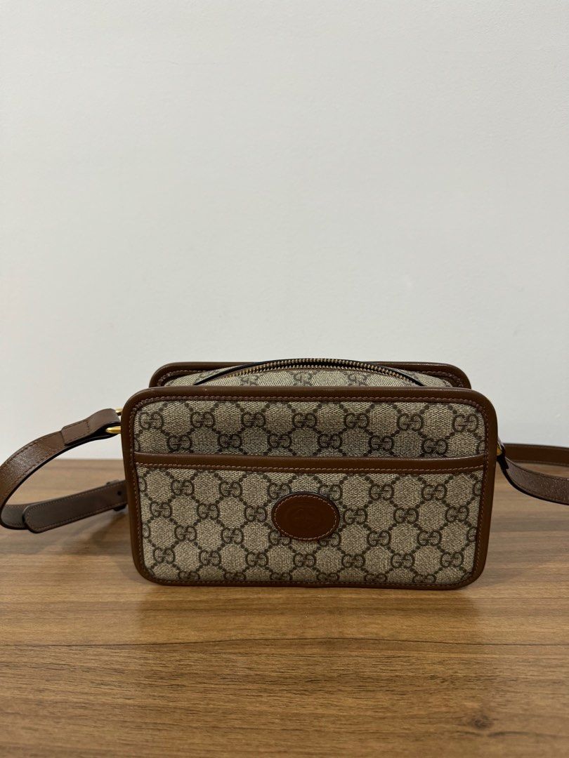 Gucci Mini bag with Interlocking G (Category: Luxury Bags & Wallets) located in Davao. Submitted by weargels (Listing ID 1309451523, Image 3). Description: Item 809882462 A petite rectangular silhouette combines with symbols and materials taken from the archives to create a vintage inspired mini bag. -Bought in Ho Chi Minh of Vietnam last 2022. -Used by a woman. Lipstick stains are visible at the interior. -Message for Serial Code ‼️ -Original Ta
