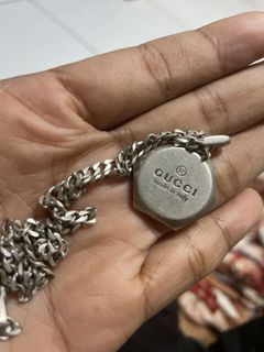 Gucci necklace hexagon silver 925