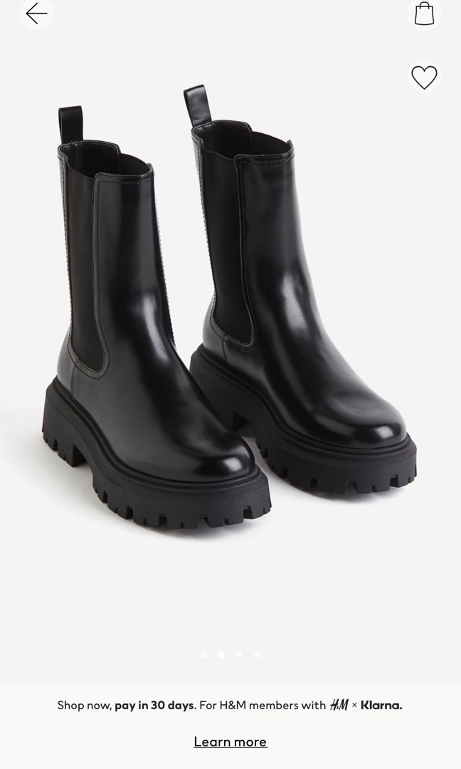 H M Chunky Chelsea Boots Women s Fashion Footwear Boots on Carousell