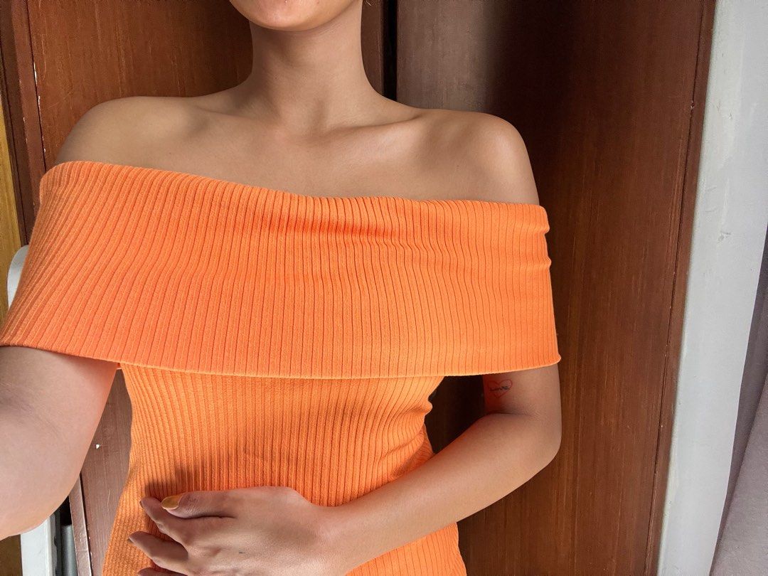 open lace back dress Orange Racer Front Mini Dress – Mave Boutique main image 0
