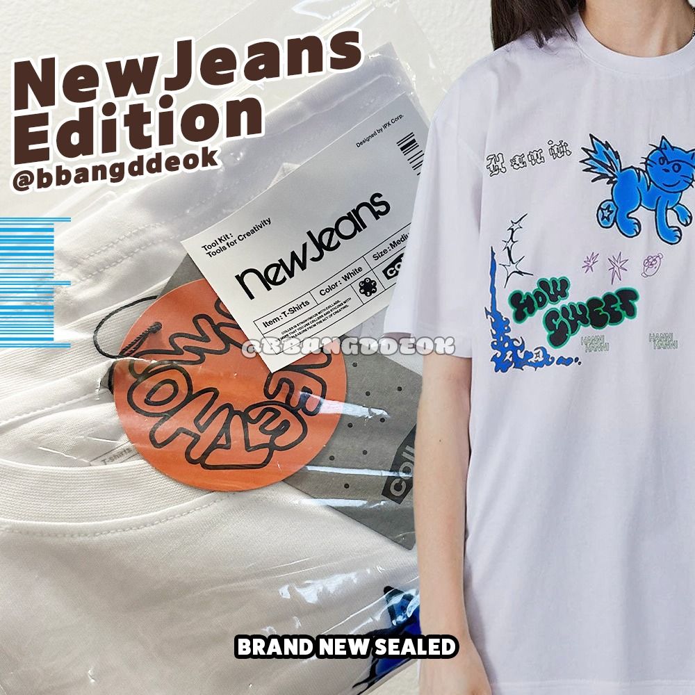 INSTOCK] NewJeans x Line Friends NJ How Sweet T-SHIRTS (HANNI 