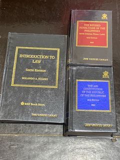 Law Books (Intro to Law, RPC, and Civil Code)