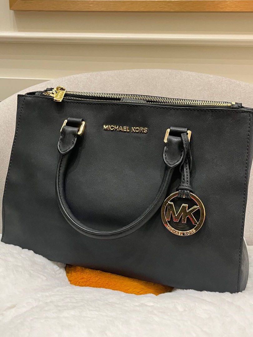 Michael kors sutton black saffiano leather satchel online